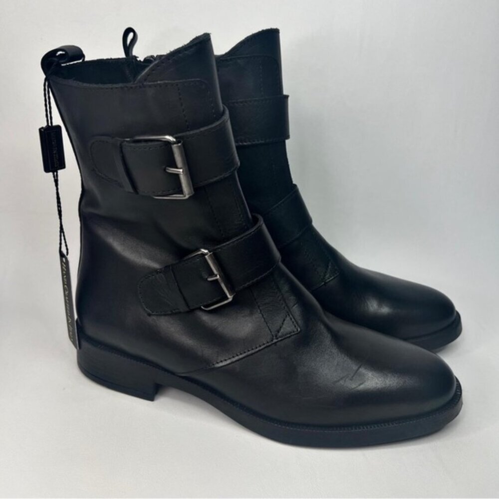 NWT EMANUELE CRASTO Italy Made 🇮🇹 Finest Italian LEATHER Boots Double Buckle‎